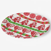 WeihnachtsSymbole Pappteller (Schrägansicht)
