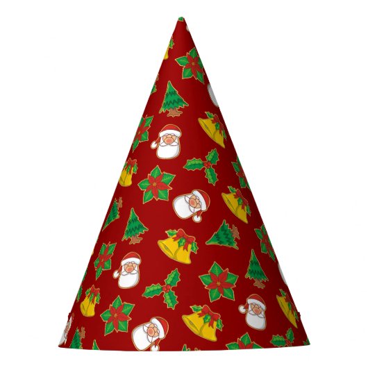 Weihnachtssymbole Partyhütchen (Vorderseite)