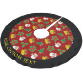 Weihnachtssymbole Polyester Weihnachtsbaumdecke (Schrägansicht)