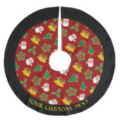 Weihnachtssymbole Polyester Weihnachtsbaumdecke (Vorderseite)