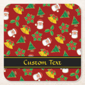 Weihnachtssymbole Rechteckiger Pappuntersetzer (Vorderseite)