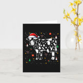 Weihnachtssymbole Santa Cow Niedlich Form Matching Karte (Gelbe Blume)