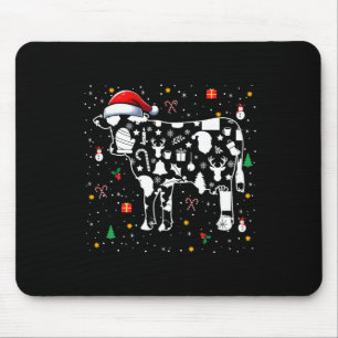 Weihnachtssymbole Santa Cow Niedlich Form Matching Mousepad
