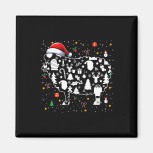 Weihnachtssymbole Santa Sheep Niedliche Form passt Magnet