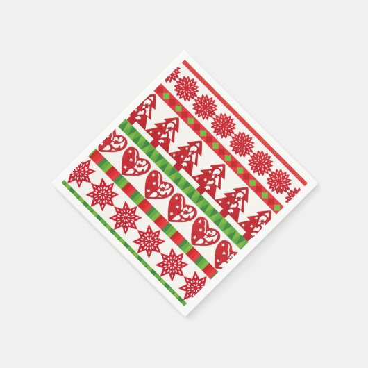 WeihnachtsSymbole Serviette (Ecke)
