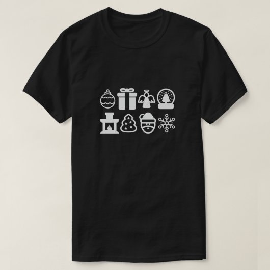 Weihnachtssymbole T-Shirt (Design vorne)