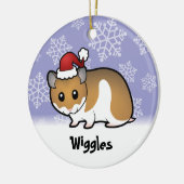 Weihnachtssyrian-Hamster Keramik Ornament (Links)
