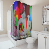 Weihnachtsszenario mit Liebe der Krippe Duschvorhang (Beispiel)