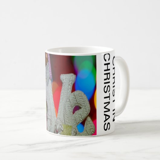 Weihnachtsszenario mit Liebe der Krippe Kaffeetasse (VorderseiteRechts)