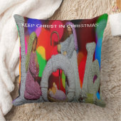 Weihnachtsszenario mit Liebe der Krippe Kissen (Decke)