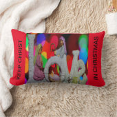 Weihnachtsszenario mit Liebe der Krippe Lendenkissen (Decke)