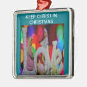 Weihnachtsszenario mit Liebe der Krippe Ornament Aus Metall (Links)