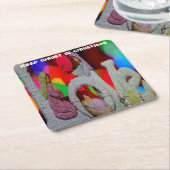 Weihnachtsszenario mit Liebe der Krippe Rechteckiger Pappuntersetzer (angewinkelt)