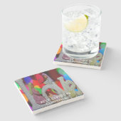 Weihnachtsszenario mit Liebe der Krippe Steinuntersetzer (Seitenansicht)