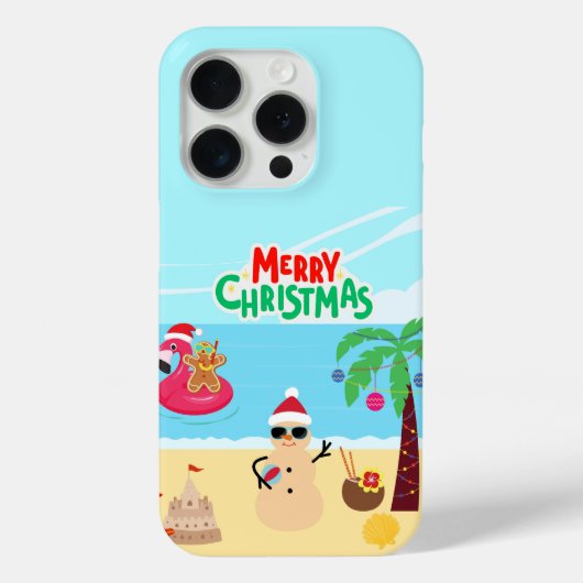 Weihnachtsszene am Strand Case-Mate iPhone Hülle (Rückseite)