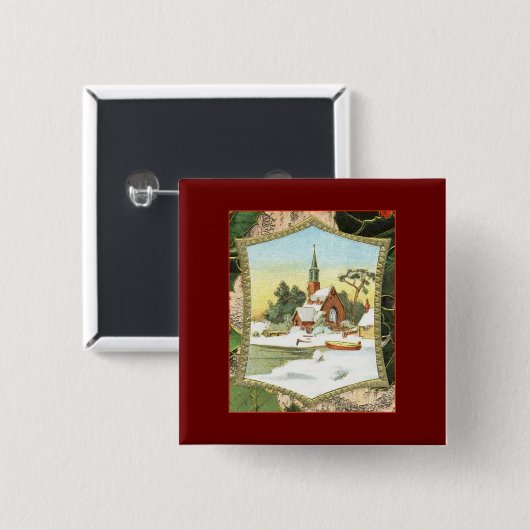 Weihnachtsszene Button (Vorne & Hinten)