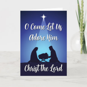 Weihnachtsszene Christ der Herr Feiertagskarte