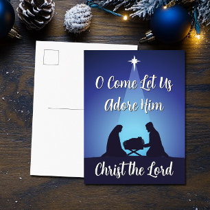 Weihnachtsszene Christ der Herr Feiertagspostkarte