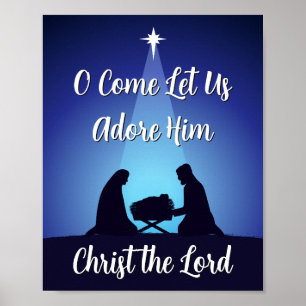 Weihnachtsszene Christ der Herr Poster