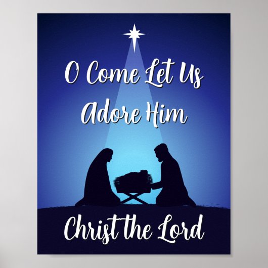 Weihnachtsszene Christ der Herr Poster (Vorne)