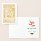 Weihnachtsszene Folienkarte (Anzeige)