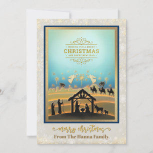 Weihnachtsszene "Fröhliche Weihnachten und ein glü