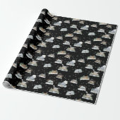Weihnachtsszene Geschenkpapier (Ungerollt)