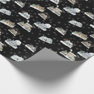 Weihnachtsszene Geschenkpapier