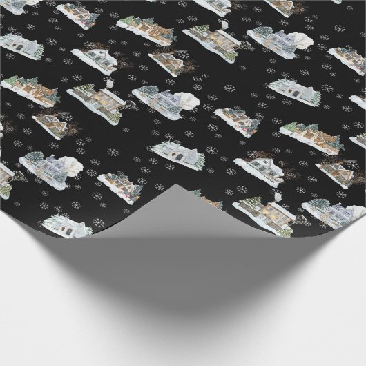 Weihnachtsszene Geschenkpapier (Ecke)