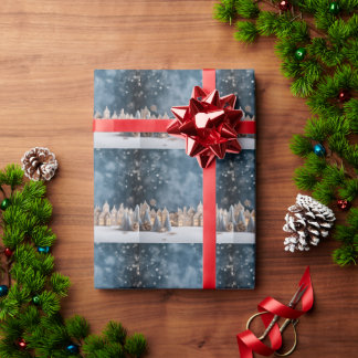 Weihnachtsszene Geschenkpapier