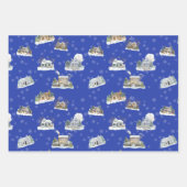 Weihnachtsszene Geschenkpapier Set (Vorderseite)
