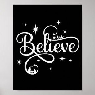 Weihnachtsszene Glaube Christliche Familie Frohe W Poster