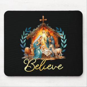 Weihnachtsszene Glauben Christliches Weihnachten F Mousepad