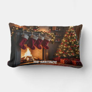 Weihnachtsszene im Innenraum Lendenkissen