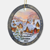 Weihnachtsszene Keramik Ornament (Links)