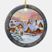 Weihnachtsszene Keramik Ornament (Hinten)