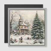 Weihnachtsszene Magnetkarte (Vorne/Hinten)