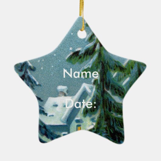 Weihnachtsszene mit Mutter & Kind Keramikornament (Hinten)