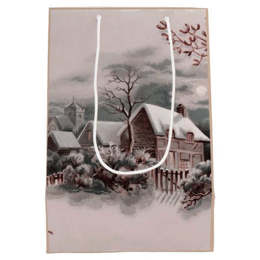 Weihnachtsszene Mittlere Geschenktüte (Rückseite)