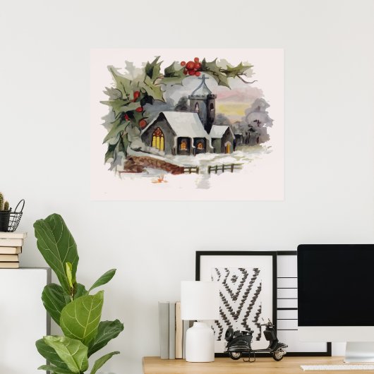 Weihnachtsszene Poster (Heimbüro)