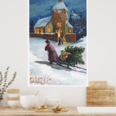 Weihnachtsszene Poster (Küche)