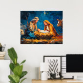 Weihnachtsszene, schöne Illustration, Poster (Heimbüro)