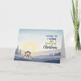 Weihnachtsszene Warme und friedliche Weihnachtskun Feiertagskarte