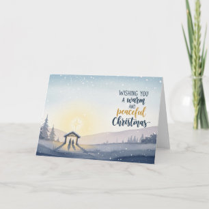 Weihnachtsszene Warme und friedliche Weihnachtskun Feiertagskarte
