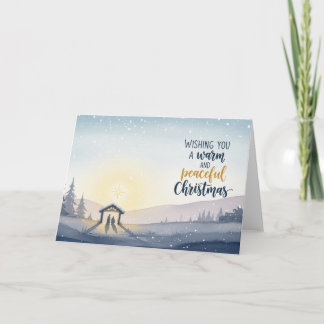 Weihnachtsszene Warme und friedliche Weihnachtskun Feiertagskarte