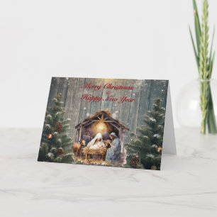 Weihnachtsszene-Weihnachtskarte Ankündigung