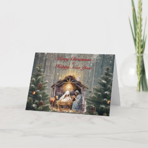 Weihnachtsszene-Weihnachtskarte Ankündigung