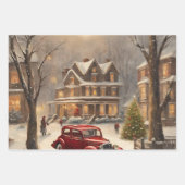 Weihnachtsszenen Geschenkpapier Set (Vorderseite)