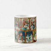 Weihnachtsszenen in Verzierten Goldgrenzen Kaffeetasse (Mittel)