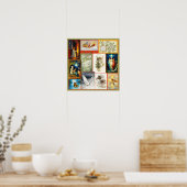 Weihnachtsszenen und Themes Collage Poster (Küche)